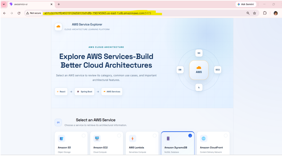 Kubernetes application running in browser
